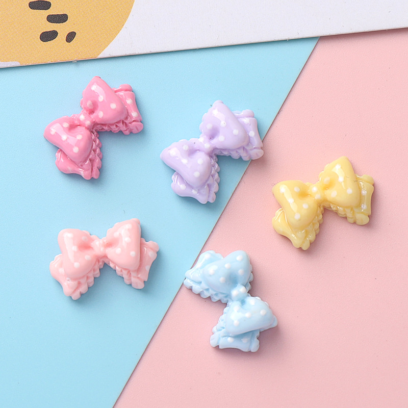 Phone Accessories Clipart - 10 pz Kawaii Pink Dot Bow
