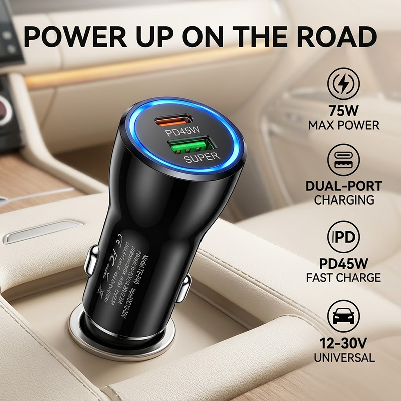 Phone Accessories Charger - Caricabatterie da Auto USB C a