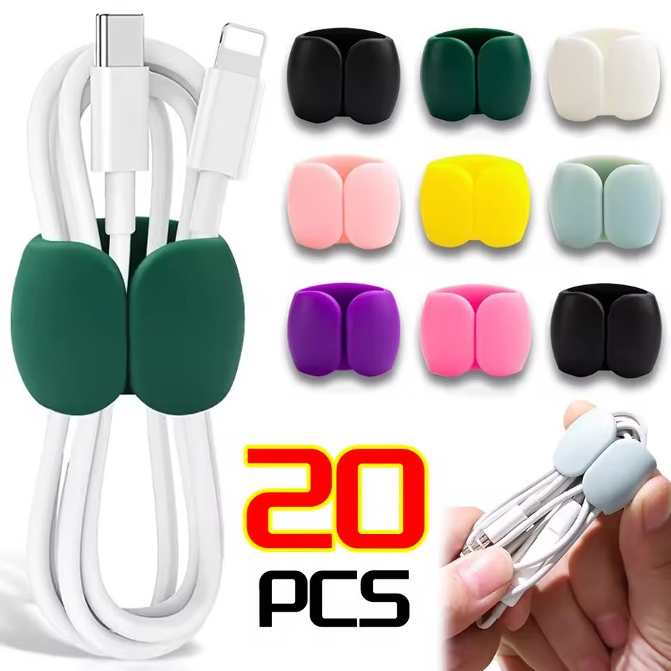 Phone Accessories Charger - Organizzatore Cavi Multifunzione 10/5/1 Pezzi, Clip