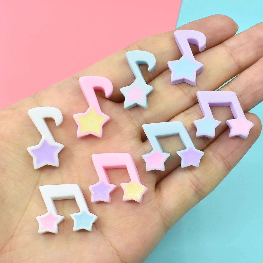 Phone Accessories Clipart - 10 pezzi in resina stella musica