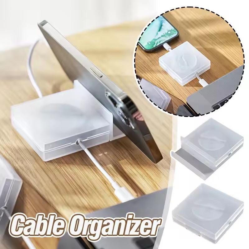 Phone Accessories Charger - Organizzatore di Cavi Portatile Trasparente, Gestione