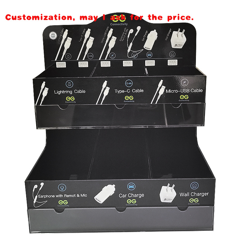 Phone Accessories Rack Display - custom.Tinya Cavi USB moderni Display acrilico